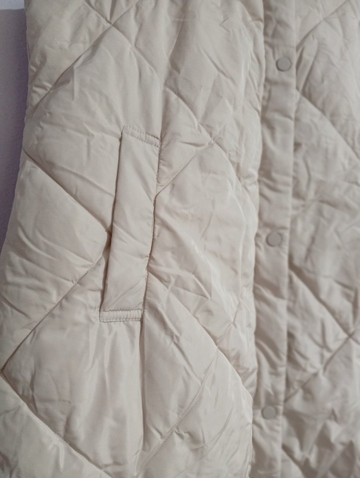 Bej Düğmeli Midi Kadın Yelek - Görsel 3