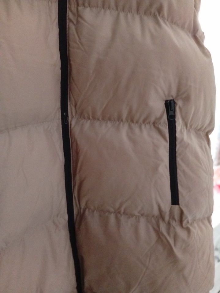 Bej Midi Kadın Kışlık Şişme Mont - Görsel 3