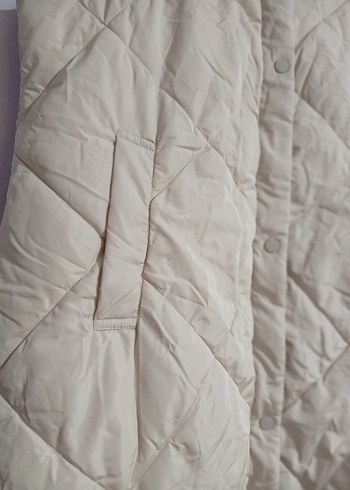 Bej Düğmeli Midi Kadın Yelek - Görsel 2