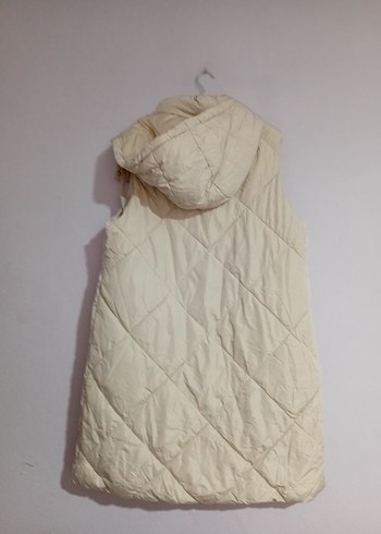 Bej Düğmeli Midi Kadın Yelek - Görsel 3