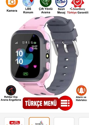 Renkli Pembe Akıllı Saat Berry - Görsel 11