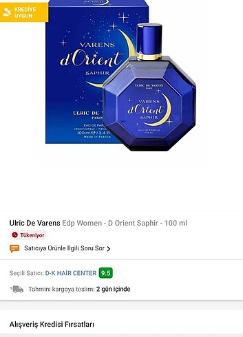 Beden Ulric De Varens D Orient Saphir