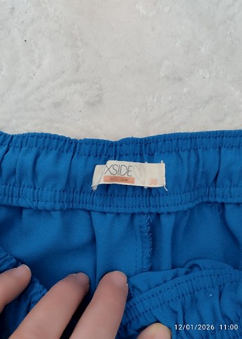 Mavi Rahat Kesim Kadın pantolon - Görsel 4