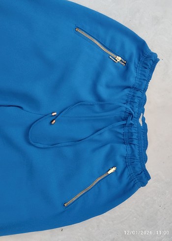 Mavi Rahat Kesim Kadın pantolon - Görsel 2