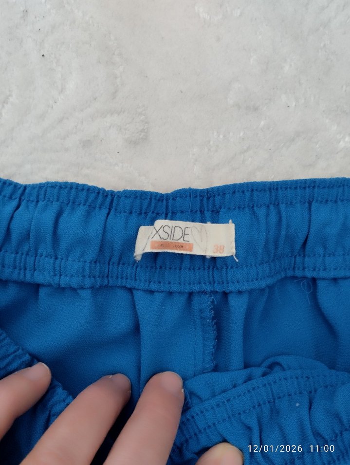 Mavi Rahat Kesim Kadın pantolon - Görsel 4