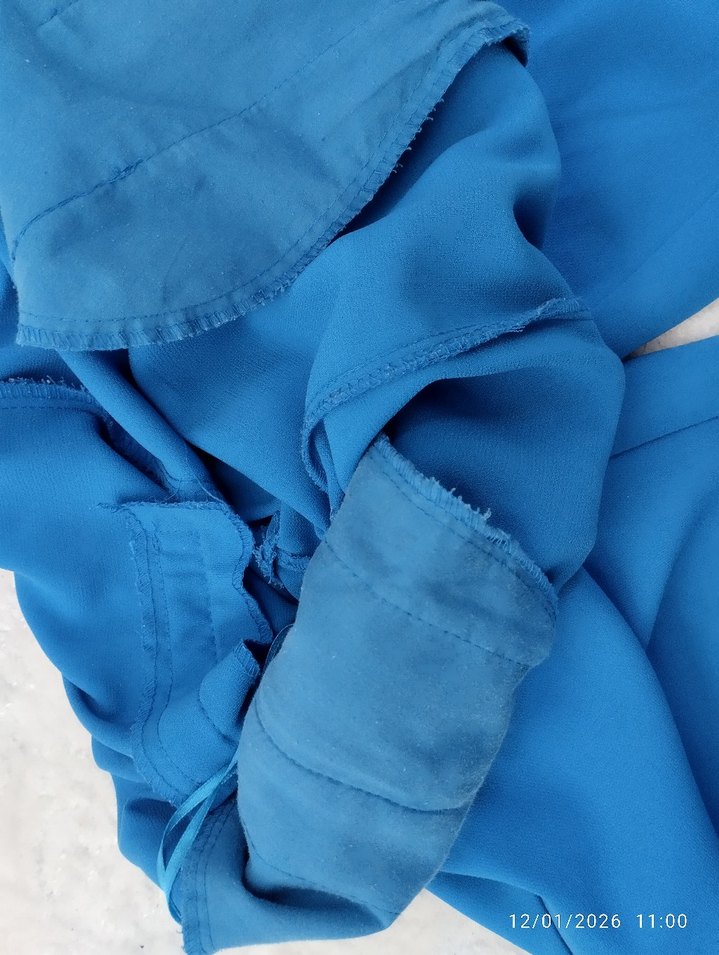 Mavi Rahat Kesim Kadın pantolon - Görsel 5