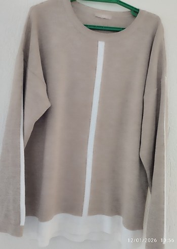 Bej Uzun Kollu Kadın Triko takım - Görsel 2