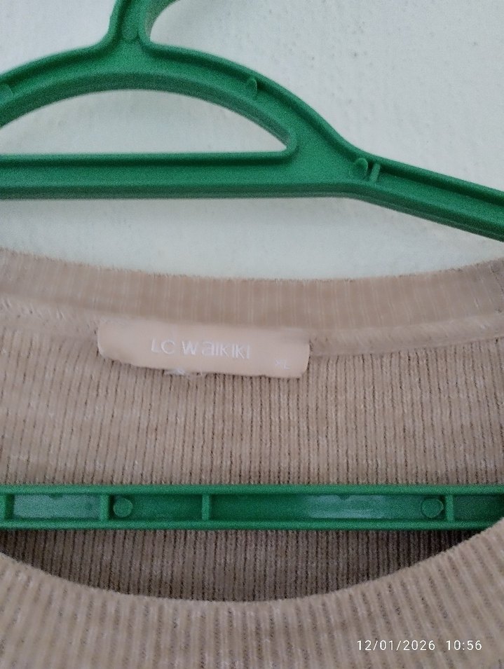 Bej Uzun Kollu Kadın Triko takım - Görsel 3