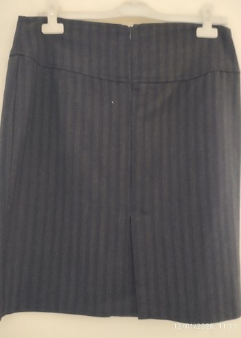 Gri Midi Kadın Kalem Etek - Görsel 4