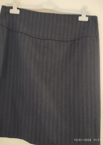 Gri Midi Kadın Kalem Etek - Görsel 2