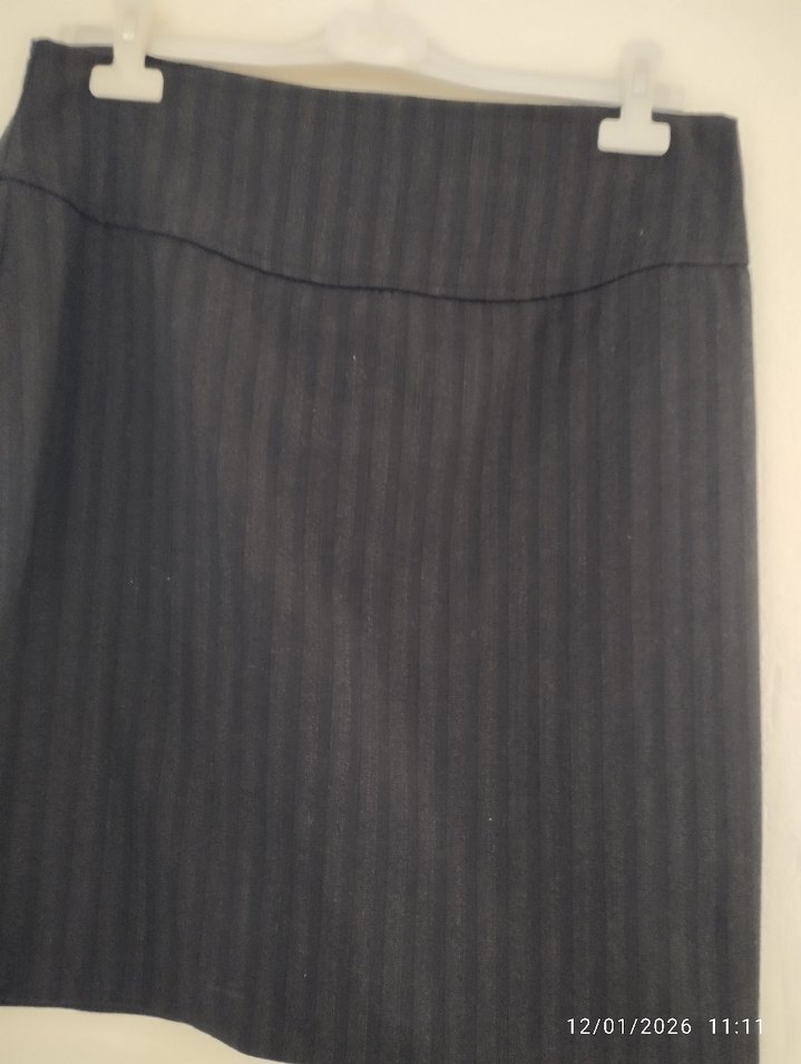 Gri Midi Kadın Kalem Etek - Görsel 2