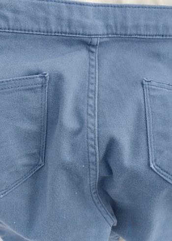 bayan Gri Denim Pantolon Regular Fit - Görsel 4