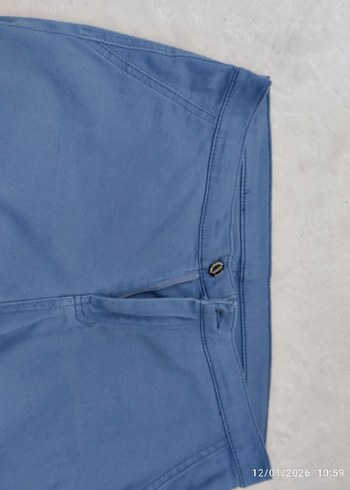 bayan Gri Denim Pantolon Regular Fit - Görsel 2