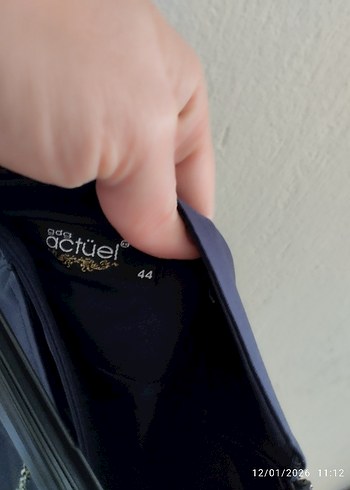 Zincir Detaylı Koyu Lacivert Mini Kalem Etek - Görsel 5