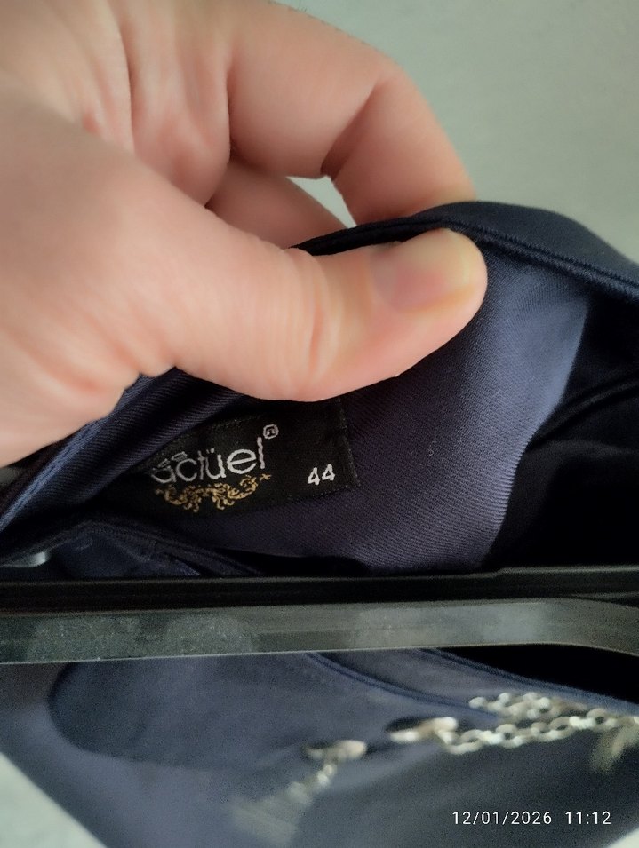 Zincir Detaylı Koyu Lacivert Mini Kalem Etek - Görsel 4