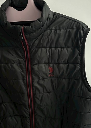 Uspa Siyah Erkek Fermuarlı Yelek - Görsel 3