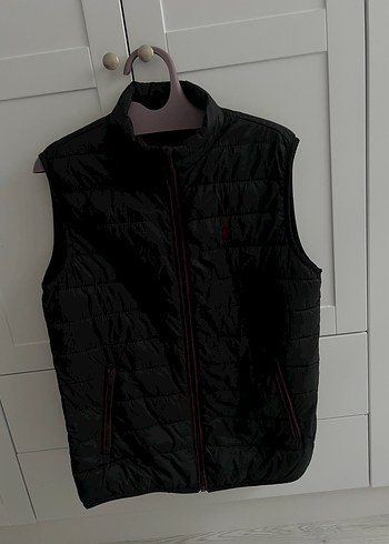 Uspa Siyah Erkek Fermuarlı Yelek - Görsel 2