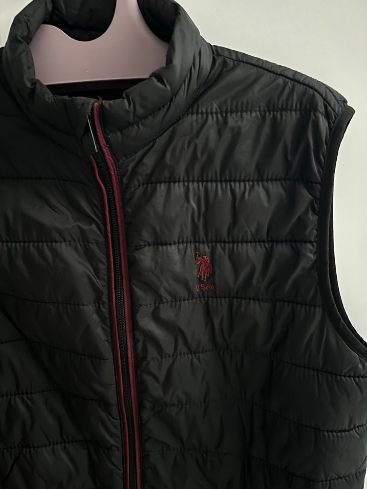 Uspa Siyah Erkek Fermuarlı Yelek - Görsel 3