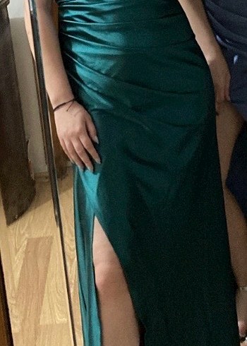 Abiye zümrüt yeşili - Görsel 2