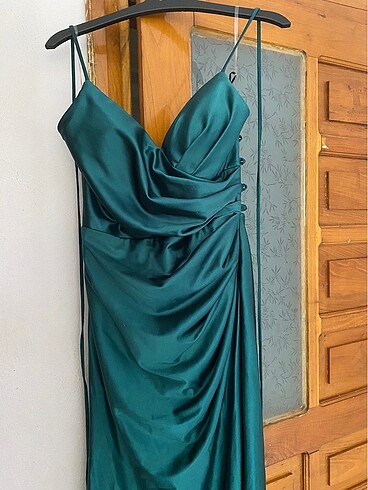 Abiye zümrüt yeşili - Görsel 3