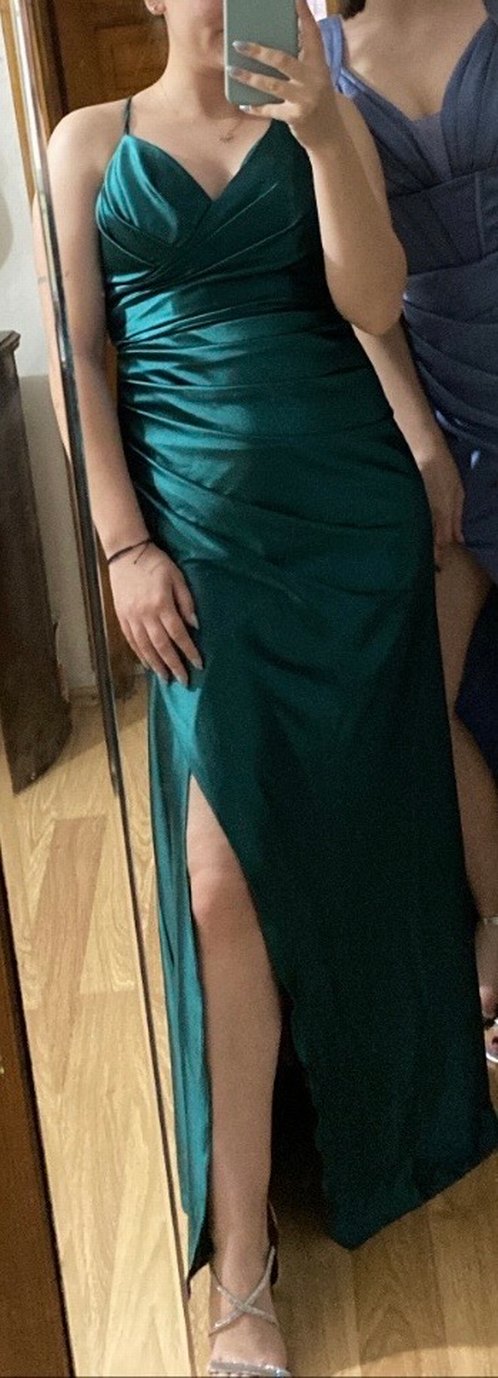 Abiye zümrüt yeşili - Görsel 2