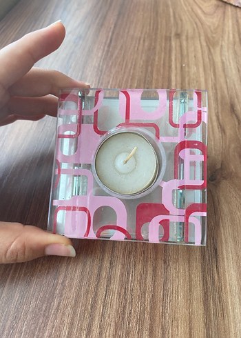 Zara Home Pembe Desenli Cam Mumluk
