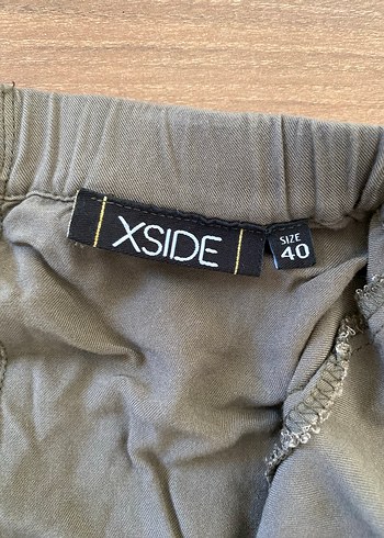 Haki yeşili Düğmeli Straplez Tulum - Görsel 5