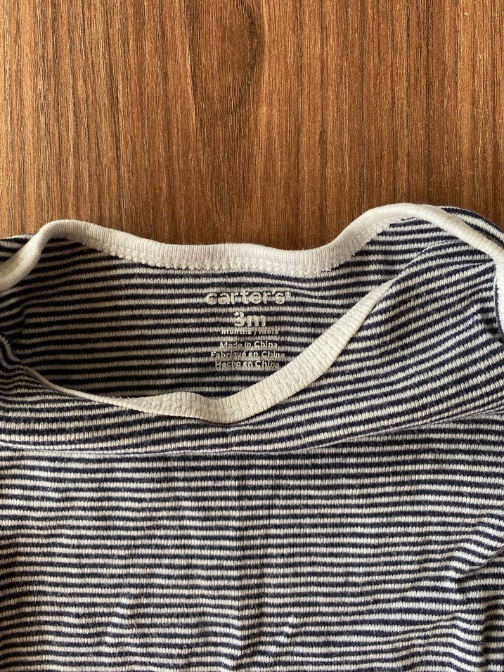 Carters 2 adet çizgili zıbın body - Görsel 2