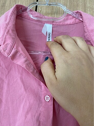 Defacto DeFacto Slimm fit pembe esnek gömlek