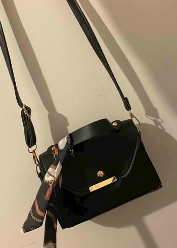 Siyah Minimalist Deri Kadın Çanta - Görsel 3