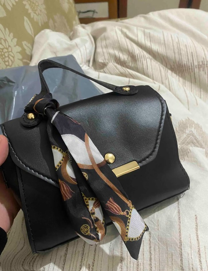 Siyah Minimalist Deri Kadın Çanta - Görsel 2