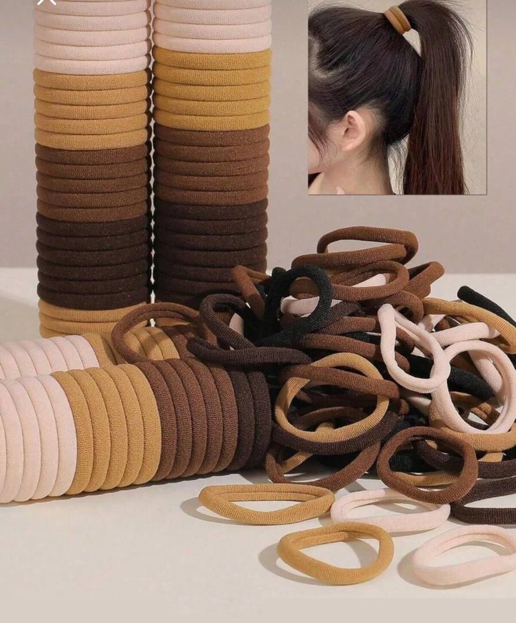Bej Esnek Kadın Saç Tokaları Seti - Görsel 2