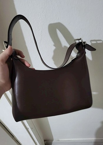 Minimalist Kahverengi Deri Kadın Çanta - Görsel 2