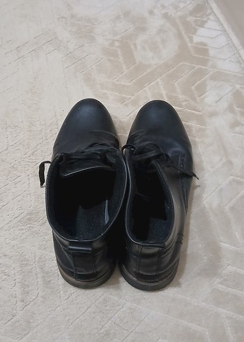 siyah Minimalist Erkek Deri Bot - Görsel 3