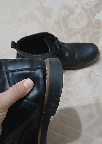 siyah Minimalist Erkek Deri Bot - Görsel 4
