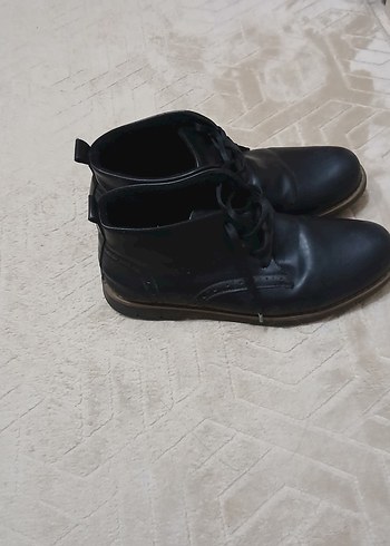 siyah Minimalist Erkek Deri Bot - Görsel 2