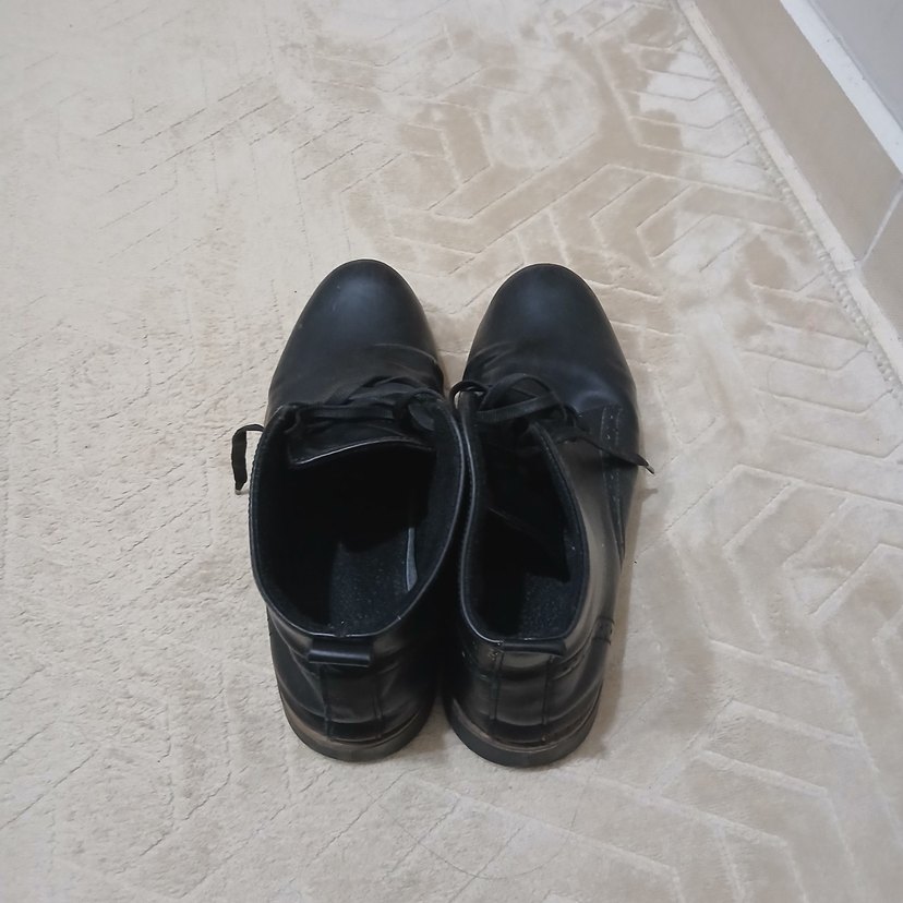 siyah Minimalist Erkek Deri Bot - Görsel 3