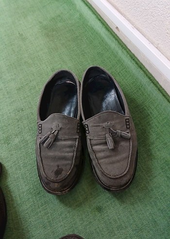 Erkek  Gri Süet Püsküllü Loafer - Görsel 2