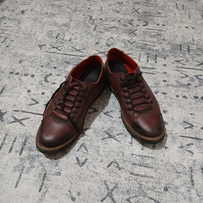 Bordo orjinal Deri Erkek Klasik Ayakkabı - Görsel 2