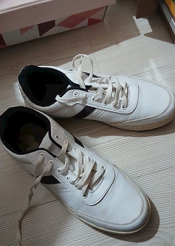 Beyaz Bağcıklı erkek Spor Ayakkabı - Görsel 3