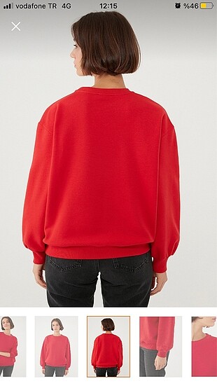 l Beden kırmızı Renk Sweatshirt