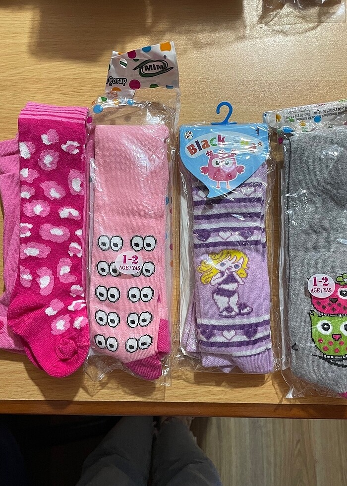 Desenli külotlu çorap - Görsel 3