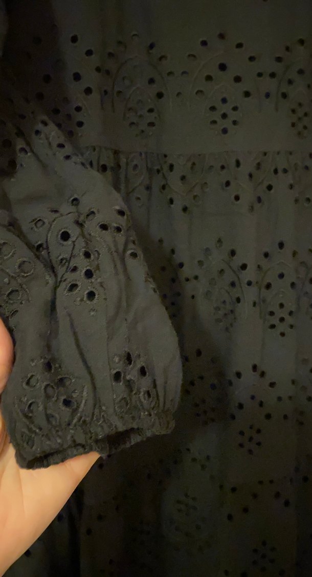 Uzun Siyah Gotik Kadın Elbise - Görsel 2