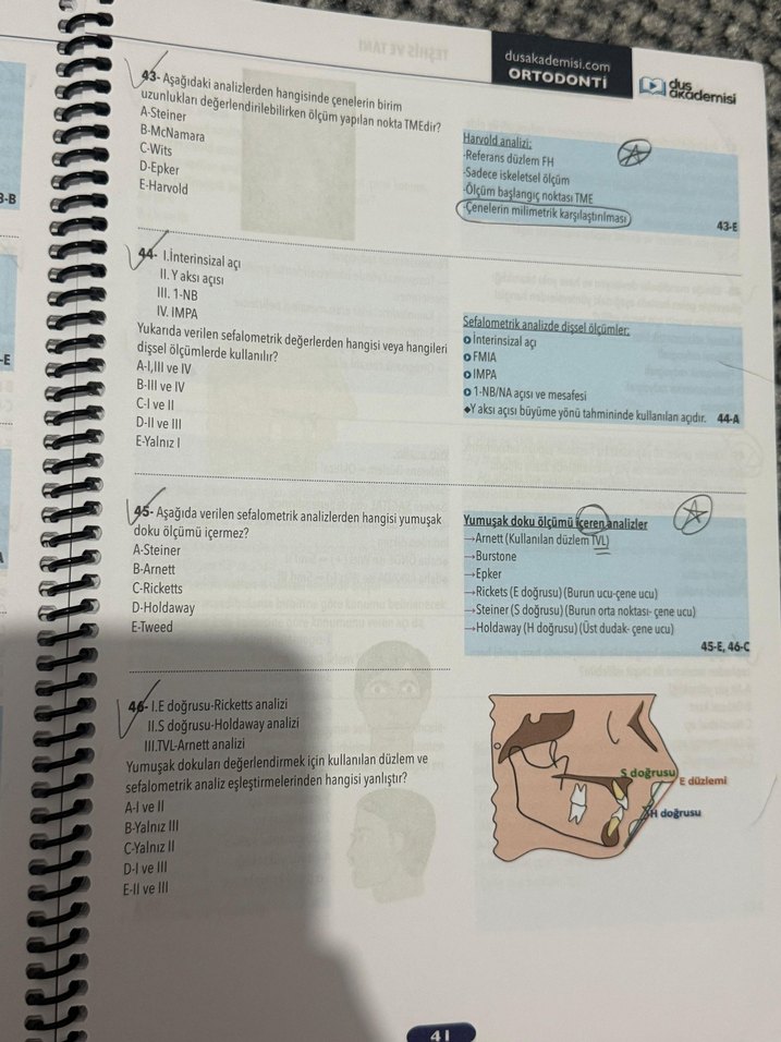 Ortodonti Konu Kitabı ve Hızlı Tekrar Soru Bankası - Görsel 3