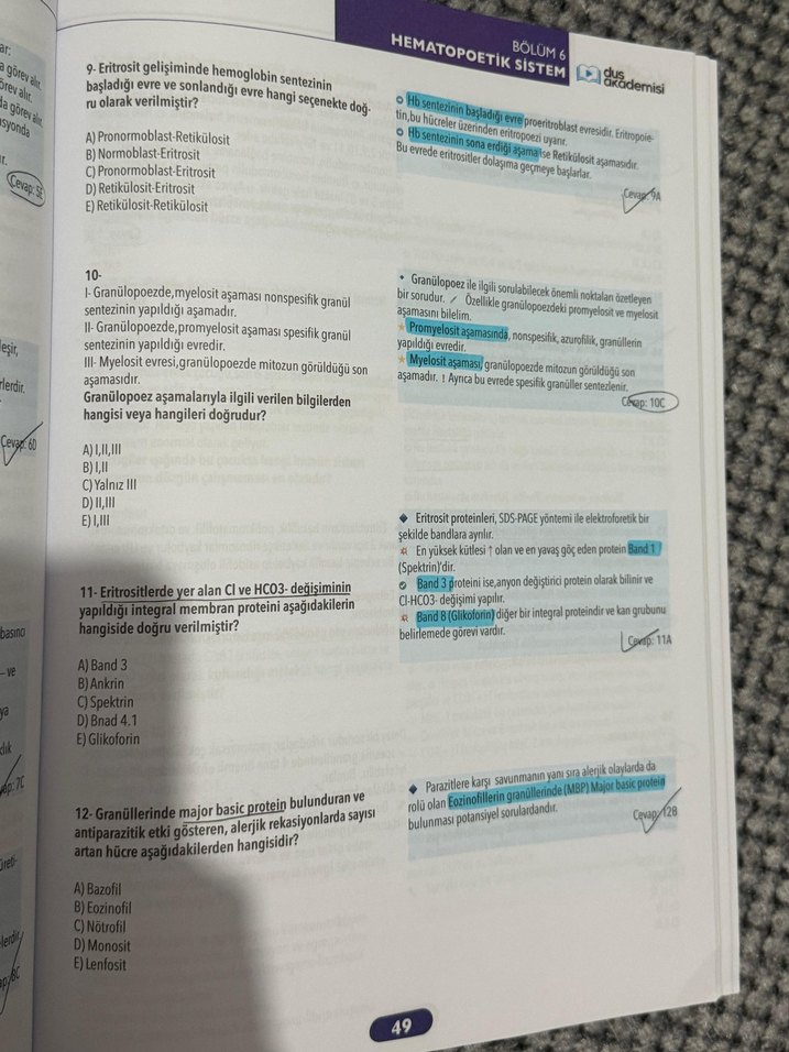 Fizyoloji ve Embriyoloji Konu ve Soru Kitabı Dr. Kerem Aslan - Görsel 3