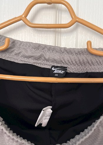 Diğer Gri Belden Bağlamalı Mini Spor Şort