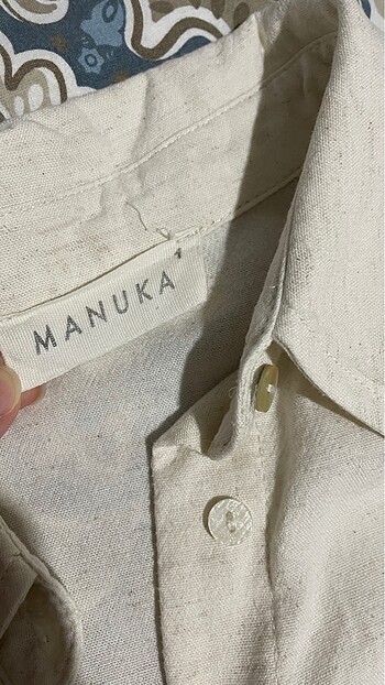 38 Beden ten rengi Renk Manuka keten elbise