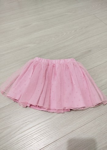 Pembe Kız Çocuk Fırfırlı Etek