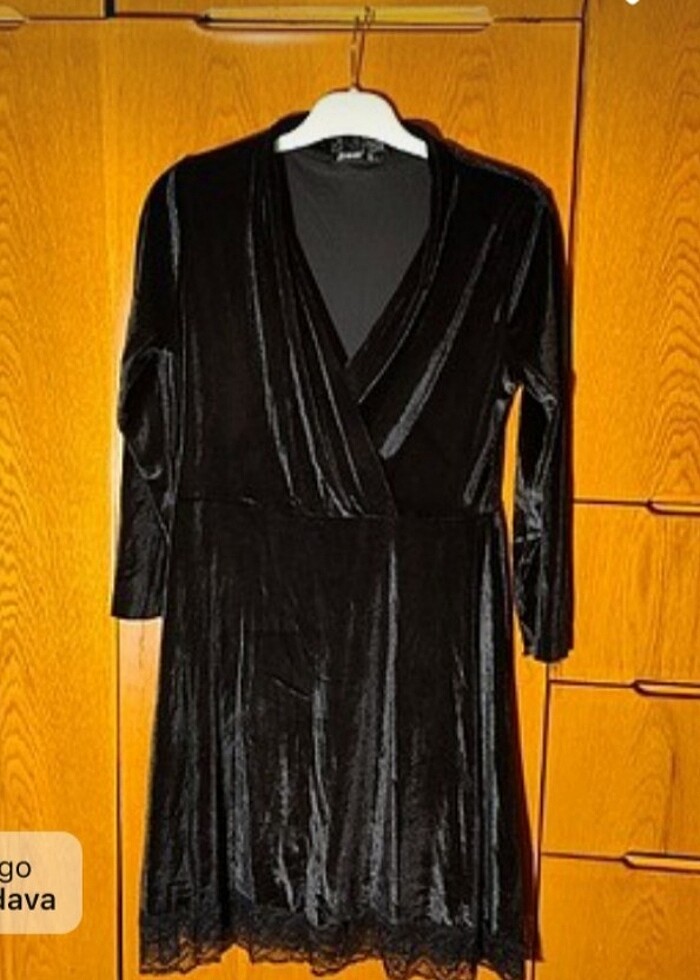 Kadife elbise - Görsel 4