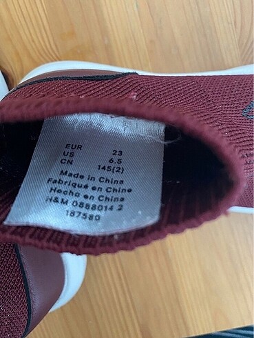 23 Beden bordo Renk H&M ayakkabı